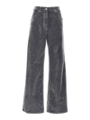 Msgm Logo-patch Wide-leg Trousers In Grey