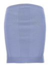 Herve Leger Hervé Léger Mix Zipped Knitted Skirt In Light Blue