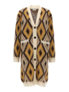 Etro Brushed Wool-blend Jacquard-knit Cardigan In Multicolor