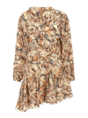 Isabel Marant Tharya Asymmetric Printed Silk Crepe De Chine Mini Dress In Multicolour