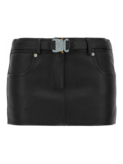 ALYX LEATHER BUCKLE MINI SKIRT