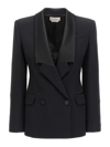 ALEXANDER MCQUEEN DOUBLE-BREASTED BLAZER WITH SATIN DETAILS