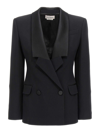 Alexander Mcqueen Giacca In Twill Nero Donna In Black