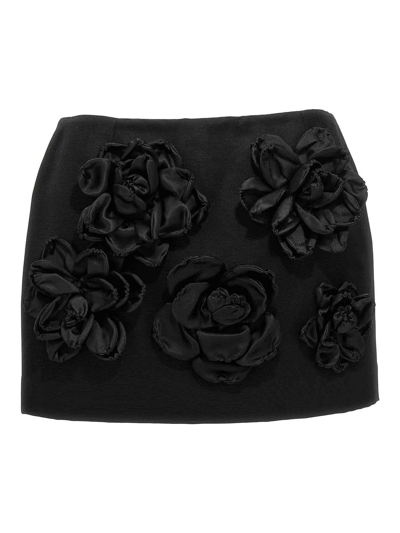 DOLCE & GABBANA FLORAL EMBROIDERY SKIRT
