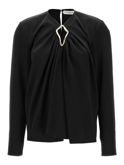 LANVIN METALLIC DETAIL BLOUSE