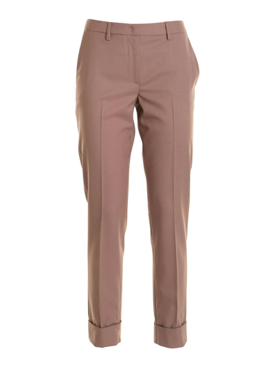 Fabiana Filippi Wool Pants In Beige