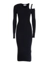 Blumarine Eyelet-embellished Cut-out Dress In Negro