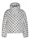 Marni Dingyun Zang Cropped Over Down Jacket With Polka Dot Pattern In White