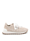 Brunello Cucinelli Suede Upper Round Toe Non-slip Rubber Sole In Pink
