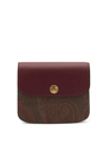 ETRO BORDEAUX AND MULTICOLOR PAISLEY SHOULDER BAG