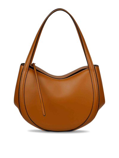 Wandler Lin Leather Tote Bag In Brown