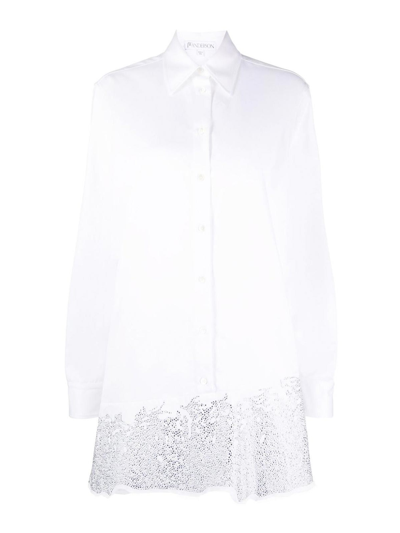 JW ANDERSON RYSTAL-EMBELLISHED COTTON SHIRTDRESS