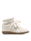 Isabel Marant Calf Suede Lace-up Sneakers In Grey