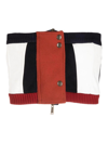 Dsquared2 Corset Top With Color-block Design And Buttons In Rojo Oscuro