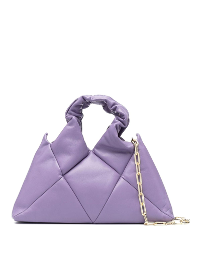 Reco Didi Quilted Leather Tote Bag In Purple