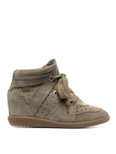 Isabel Marant Bobbie Wedge Sneakers In Brown