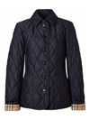 Burberry Diamond-quilted Thermoregulated Jacket In Blue
