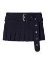 Off-white Belted Mini Skirt In Blue