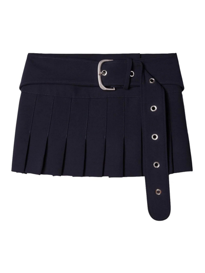 OFF-WHITE BELTED PLEATED MINISKIRT