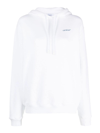 Off-white Diag Stripe-print Cotton Hoodie In Blue