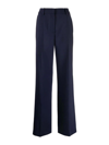 Off-white Blue Wide-leg Virgin-wool-blend Trousers In Blue