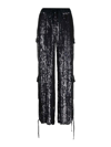 P.a.r.o.s.h Sequinned Straight-leg Cargo Trousers In Azul