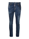 Dsquared2 Mid-rise Skinny Jeans In Azul Oscuro