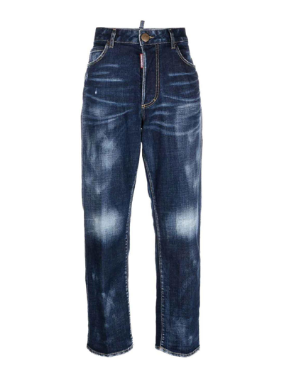 Dsquared2 Straight-leg Jeans In Dark Blue