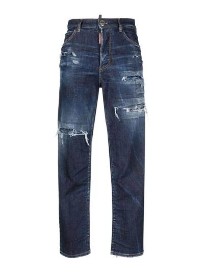 Dsquared2 Distressed Effect High Waisted Jeans In Multi-colored