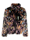 PAUL SMITH ABSTRACT-PRINT BRUSHED-EFFECT JACKET