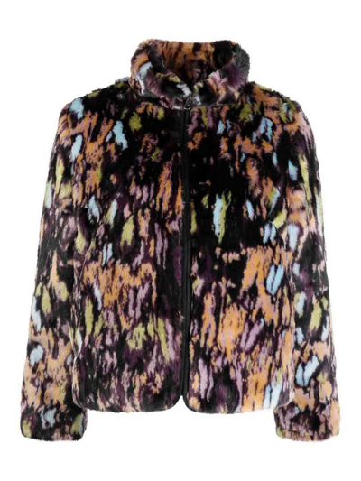 Paul Smith Abstract-print Brushed-effect Jacket In Multi-colored