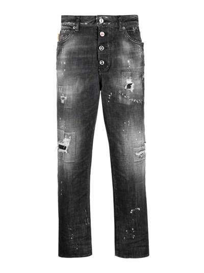 DSQUARED2 DISTRESSED TAPERED JEANS