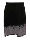 Jw Anderson Distressed Crystal-embellished Skirt In Black