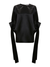 JW ANDERSON ATIN-FINISH PLEATED BLOUSE
