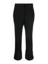 Msgm Pressed-crease High-waisted Trousers In Black