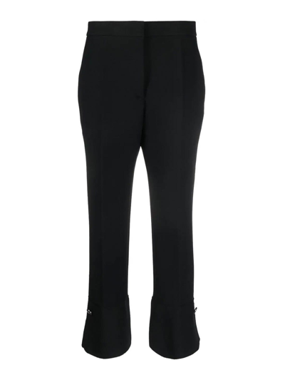 MSGM PRESSED-CREASE HIGH-WAISTED TROUSERS