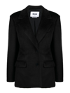 Msgm Single-breasted Peak-lapels Blazer In Black
