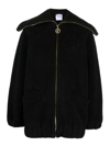 PATOU LOGO-EMBROIDERED FLEECE JACKET