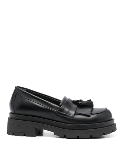 P.a.r.o.s.h 45mm Tassel-detail Leather Loafers In Nero