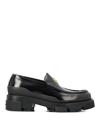 Givenchy Terra Loafers In Leather With 4g Logo Plaque In Black
