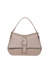 Furla Flow Handbag In Greige Leather In Grey