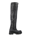 Chloé Leather Knee-high Boots With Tank Sole In Black