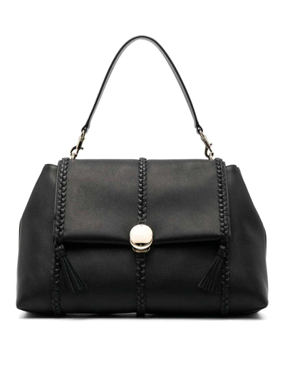 Chloé Penelope Large Soft Shoulder Bag In Black
