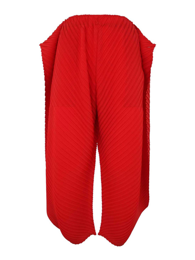 Issey Miyake Reiteration Pleats Solid Clothing In Red