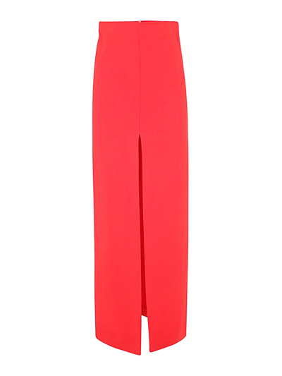 Patou Long Slit Skirt Clothing In Red