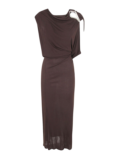 LANVIN DRAPED LONG DRESS