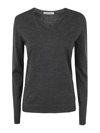 Goes Botanical Long Sleeves Crew Neck Sweater Clothing In Grey