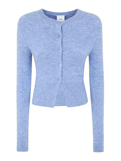 Patou Button-fastening Knitted Cardigan In Blue