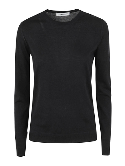 Goes Botanical Long Sleeves Crew Neck Sweater In Black