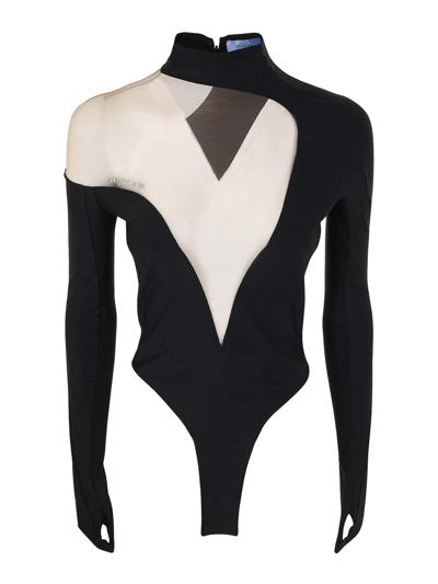 Mugler Mesh Body In Negro